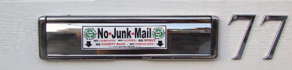 77 Connaught Road, L7 8RW, No Junk Mail Letterbox Sticker, Junk mail Sign.
