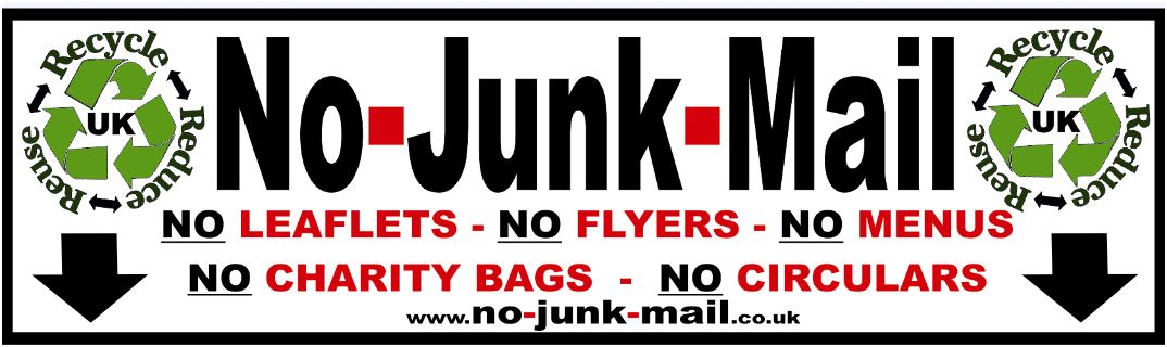 (No Junk Mail Sign Ref ID Junk) No Junk Mail Sign, No Junk Mail Letterbox Sticker, Free, Vinyl Decal Label, How To Stop UK Junk Mail, Self Adhesive No Junk Mail Sign/Sticker, Stick On. Front Door, Window Sticker, no junk mail sign uk, Buy, Purchase, Suppliers, selection, Unwanted Mail, Addressed Mail Only